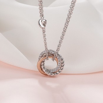 SA SILVERAGE 925 Sterling Silver Jewelry Sets AAA Zirconia Necklaces Pendants Drop Dangle Earrings for Women Fine Jewelry