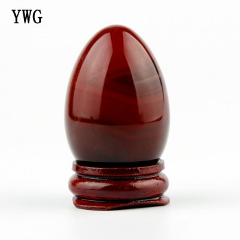 30*40mm Malachite Natural Carnelian Stone Carved Crafts Eggs With Wood Stand Decoration Chakra Healing Reiki Beads Free Pouch