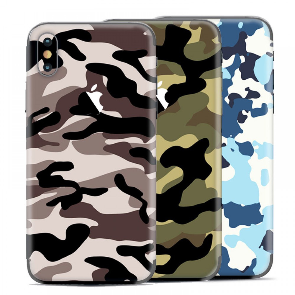 Cool Stickers For iPhone X Back Film Protective Cover Stickers For iPhone X 10 Phone Color Back Film Paster Camouflage Series