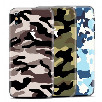 Cool Stickers For iPhone X Back Film Protective Cover Stickers For iPhone X 10 Phone Color Back Film Paster Camouflage Series
