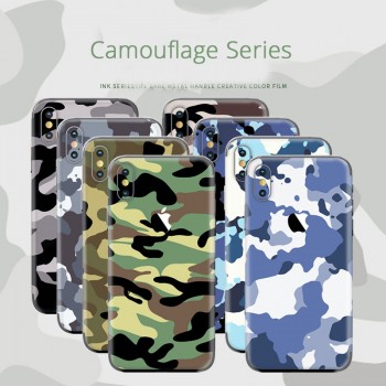 Cool Stickers For iPhone X Back Film Protective Cover Stickers For iPhone X 10 Phone Color Back Film Paster Camouflage Series