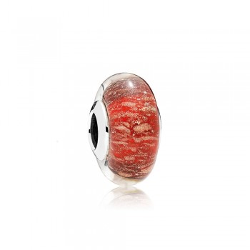 FAHMI 100% 925 Sterling Silver 1:1 Stripe Waves Star Murano Glass Charm Evil Eye Glass Beads Original Jewelry Factory Wholesale