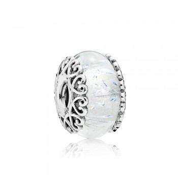 FAHMI 100% 925 Sterling Silver 1:1 Stripe Waves Star Murano Glass Charm Evil Eye Glass Beads Original Jewelry Factory Wholesale