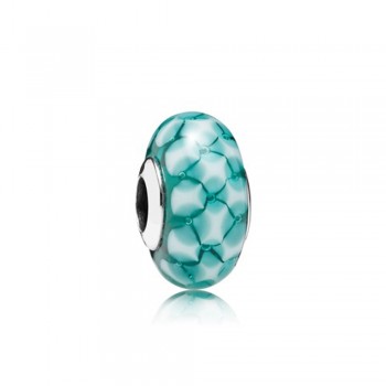 FAHMI 100% 925 Sterling Silver 1:1 Stripe Waves Star Murano Glass Charm Evil Eye Glass Beads Original Jewelry Factory Wholesale