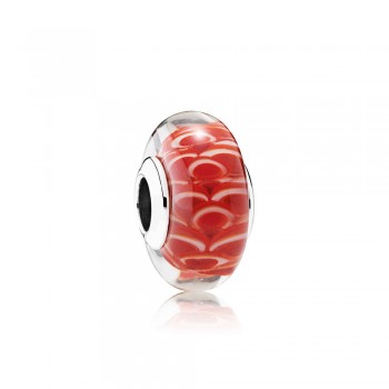 FAHMI 100% 925 Sterling Silver 1:1 Stripe Waves Star Murano Glass Charm Evil Eye Glass Beads Original Jewelry Factory Wholesale
