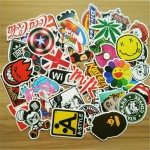 50pcs / Lot Mobile Phone Sticker for Iphone 6 7 8 X Plus TCL HTC for Travel Box Skateboard Laptop Luggage Bomb Decal Pegatinas