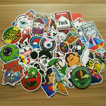 50pcs / Lot Mobile Phone Sticker for Iphone 6 7 8 X Plus TCL HTC for Travel Box Skateboard Laptop Luggage Bomb Decal Pegatinas