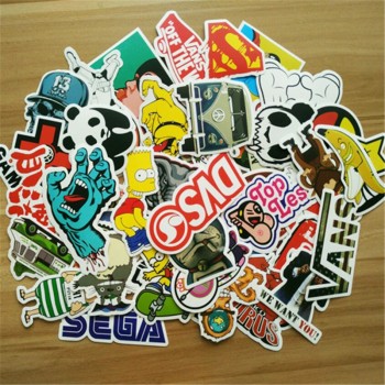 50pcs / Lot Mobile Phone Sticker for Iphone 6 7 8 X Plus TCL HTC for Travel Box Skateboard Laptop Luggage Bomb Decal Pegatinas