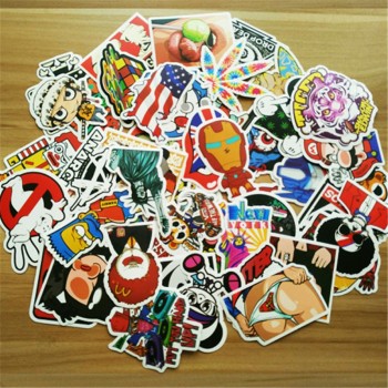 50pcs / Lot Mobile Phone Sticker for Iphone 6 7 8 X Plus TCL HTC for Travel Box Skateboard Laptop Luggage Bomb Decal Pegatinas