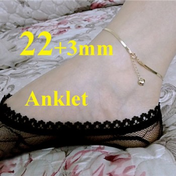 Korea pure 14k pure gold snake skin three-dimensional love pendant snake bone bracelet anklet