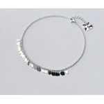 Bohi womens Wholesale Authentic 925 Sterling Silver Oval Leaf /Waterdrop Anklet Bracelet Fine jewelry S362