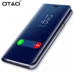 OTAO Clear View Smart Mirror Phone Case For iphone X 8 7 6 6s Plus Cases Fashion Flip Stand Leather Cover For iphone 10 9  Coque