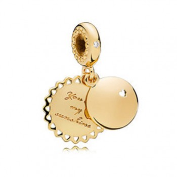 FAHMI 100% 925 Sterling Silver 1:1 Charm 18K Gold Bee Honeycomb Honey Temperament Sunshine Beaded Pendant Heart Shaped Women