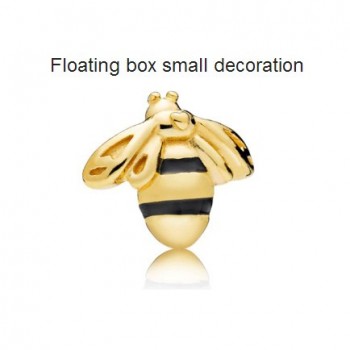 FAHMI 100% 925 Sterling Silver 1:1 Charm 18K Gold Bee Honeycomb Honey Temperament Sunshine Beaded Pendant Heart Shaped Women