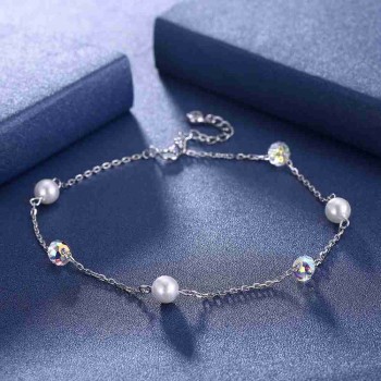 JEMMIN Gorgeous Trendy Gift For Lover/Girlfriend/Sister Romintic Anklet 925 Sterling Silver Modern Charming Women Girl Jewelry