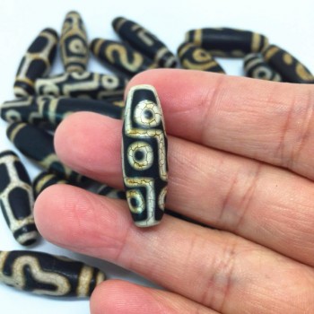AAA Grade Old Tibet Beads 10mm*30mm Bracelet Beads Powerful Amulet Tibetan Dzi Beads DIY Jewelry  Natural Stone