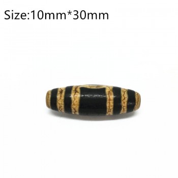 AAA Grade Old Tibet Beads 10mm*30mm Bracelet Beads Powerful Amulet Tibetan Dzi Beads DIY Jewelry  Natural Stone
