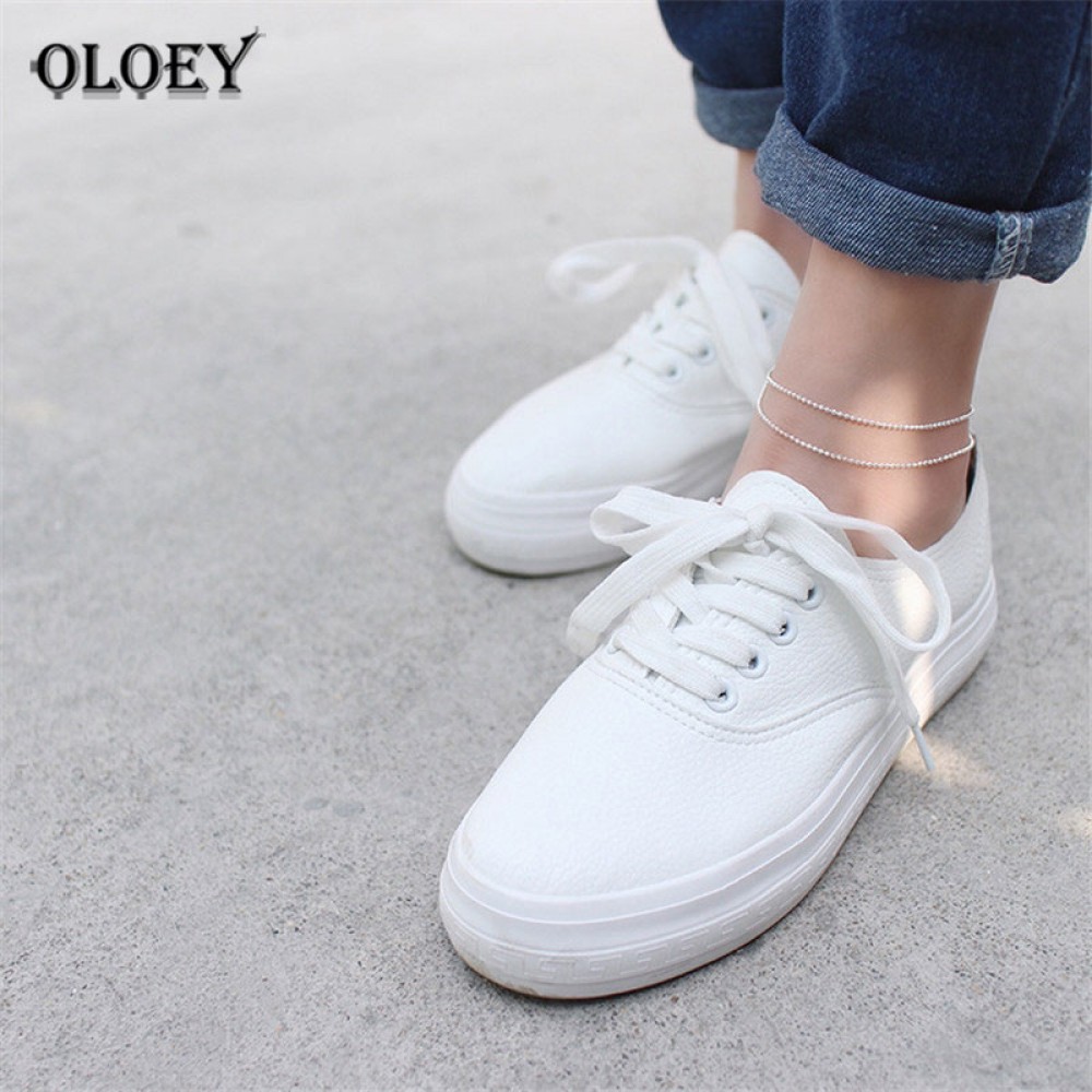 OLOEY Women Elegant Double Chain Bead Anklet Bracelet Sexy Foot Ankles for Lady Girls Perfect Fine Jewelry Drop Shipping YMA011
