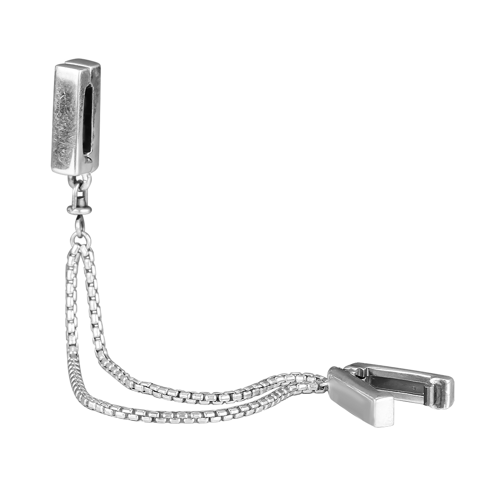 CKK 925 Sterling Silver Reflexions Floating Chains Safety Chain Original Jewelry Making Fits For Reflexions Bracelet