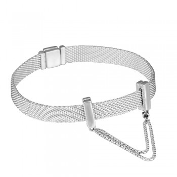 CKK 925 Sterling Silver Reflexions Floating Chains Safety Chain Original Jewelry Making Fits For Reflexions Bracelet