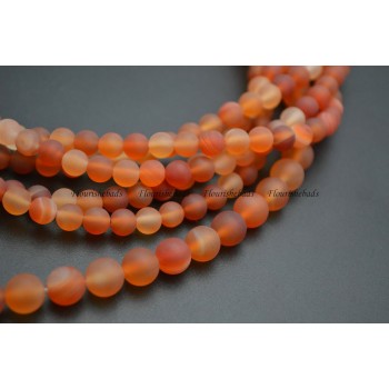 Natural Matte Red Carnelian Agate Stone Round Loose Beads 4mm 6mm 8mm 10mm 12mm