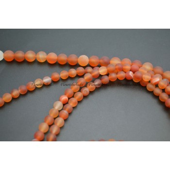 Natural Matte Red Carnelian Agate Stone Round Loose Beads 4mm 6mm 8mm 10mm 12mm