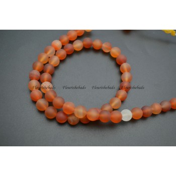 Natural Matte Red Carnelian Agate Stone Round Loose Beads 4mm 6mm 8mm 10mm 12mm