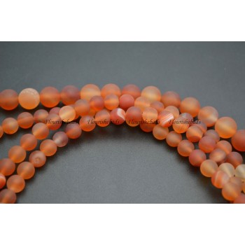 Natural Matte Red Carnelian Agate Stone Round Loose Beads 4mm 6mm 8mm 10mm 12mm
