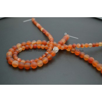 Natural Matte Red Carnelian Agate Stone Round Loose Beads 4mm 6mm 8mm 10mm 12mm