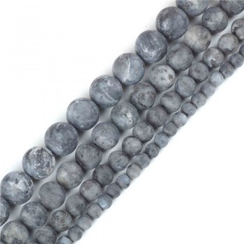 Frosted Matte Black Stone Glitter Beads MoonStone Round Shimmer Loose Beads for Beads Jewelry Making DIY Bracelet Accessories