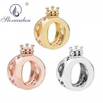 Slovecabin 2018 New 925 Sterling Silver Crown O Charm Bead For DIY Jewelry Marking Royal Princess Gueen Charm For Brand Bracelet