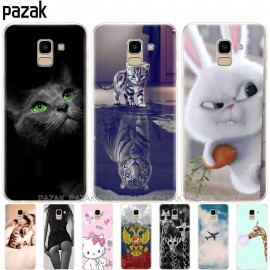 case FOR Coque Samsung Galaxy J6 2018 Case Cover EU J600 J600F SM-J600F Soft Silicone Phone Back sFor Samsung J6 2018 Case