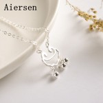 Aiersen Ethnic Longlife Lock Leg Bracelet Foot Jewelry Lucky Girls Anklets Real S925 Sterling Silver Handmade Sandali Gioiello