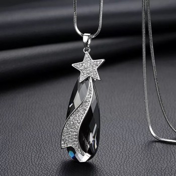 Meyfflin Long Necklaces amp; Pendants for Women Collier Femme Geometric Statement Colar Maxi Fashion Crystal Jewelry Bijoux 2019