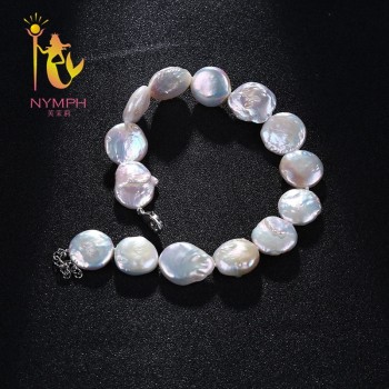 [NYMPH]Baroque Pearl Anklets Natural Freshwater Pearl Foot Jewelry Fashion 12-13mm Trendy Gift For Party[F201]