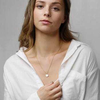DIY Tiny Gold Initial Necklace Gold Silver Letter Necklace Initials Name Necklaces Pendant for Women Girls Best Birthday Gift
