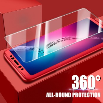 Hamp;A 360 Full Protective Phone Case For Xiaomi Redmi 6 6A S2 Anti-knock Full Cover For Xiaomi Redmi S2 6 6A Cases With Glass Film