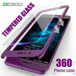 OICGOO 360 Degree Full Cover Case For Huawei P9 P10 P20 Lite Plus Cases With Glass For Huawei P20 Mate 9 10 Lite Pro Phone Case