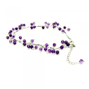 GVBORI Natural Amethyst Women Anklet Bracelet Fashion Jewelry Best Gift For Friend Popular Gift