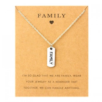 Family Mom Pendants Necklaces Grandma Aunt Sister Uncle Daughter Grandpa Dad Father Brother Son Charm Fashion Jewelry Love Gift
