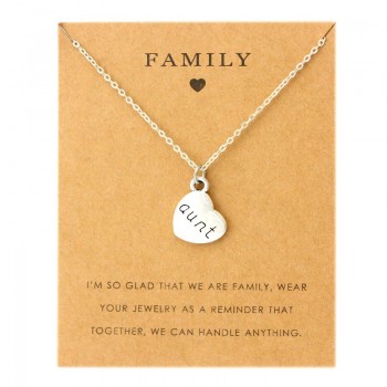 Family Mom Pendants Necklaces Grandma Aunt Sister Uncle Daughter Grandpa Dad Father Brother Son Charm Fashion Jewelry Love Gift