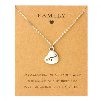 Family Mom Pendants Necklaces Grandma Aunt Sister Uncle Daughter Grandpa Dad Father Brother Son Charm Fashion Jewelry Love Gift