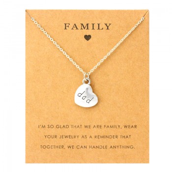 Family Mom Pendants Necklaces Grandma Aunt Sister Uncle Daughter Grandpa Dad Father Brother Son Charm Fashion Jewelry Love Gift