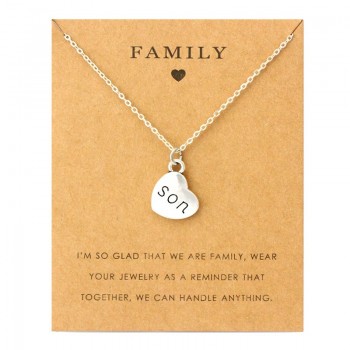 Family Mom Pendants Necklaces Grandma Aunt Sister Uncle Daughter Grandpa Dad Father Brother Son Charm Fashion Jewelry Love Gift