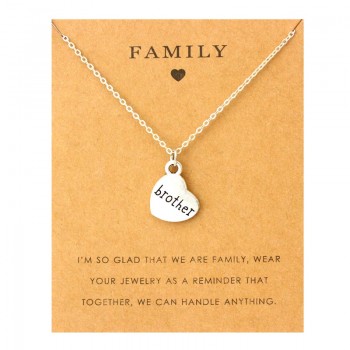 Family Mom Pendants Necklaces Grandma Aunt Sister Uncle Daughter Grandpa Dad Father Brother Son Charm Fashion Jewelry Love Gift