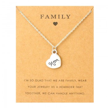 Family Mom Pendants Necklaces Grandma Aunt Sister Uncle Daughter Grandpa Dad Father Brother Son Charm Fashion Jewelry Love Gift
