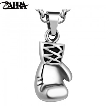 ZABRA Solid 925 Sterling Silver Cool Boxing Glove Necklace amp; Pendant for Men Women Sport Fitness Jewelry Pendant Accessories