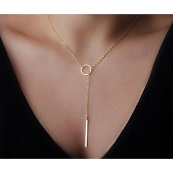 Necklace 2018 New Fashion Necklace Design Ladies Fashion Simple Simple Metal Round Necklace Wholesale Sales Heart Charms