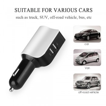 Powstro 2 USB Car Charger Digital Display Charging Lighter Slot for iPhone iPad Samsung Xiaomi Phone Adapter Car-charger