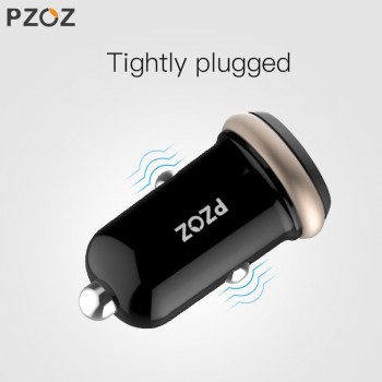 PZOZ Mini USB Car Charger Dual USB 3.1A Charging Mobile Phone Tablet GPS Universal Fast charging Car-Charger Adapter Accessories